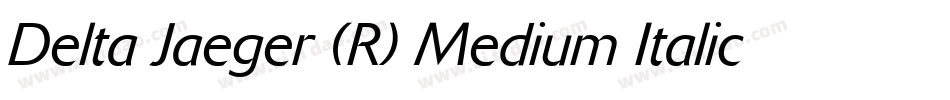 Delta Jaeger (R) Medium Italic字体转换